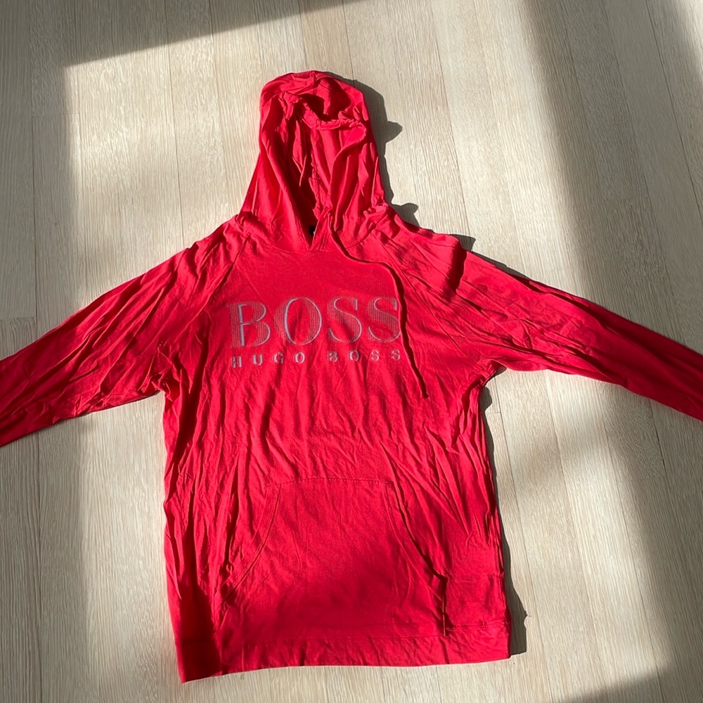 Hugo Boss Long Sleeve Logo Shirt with Hood
